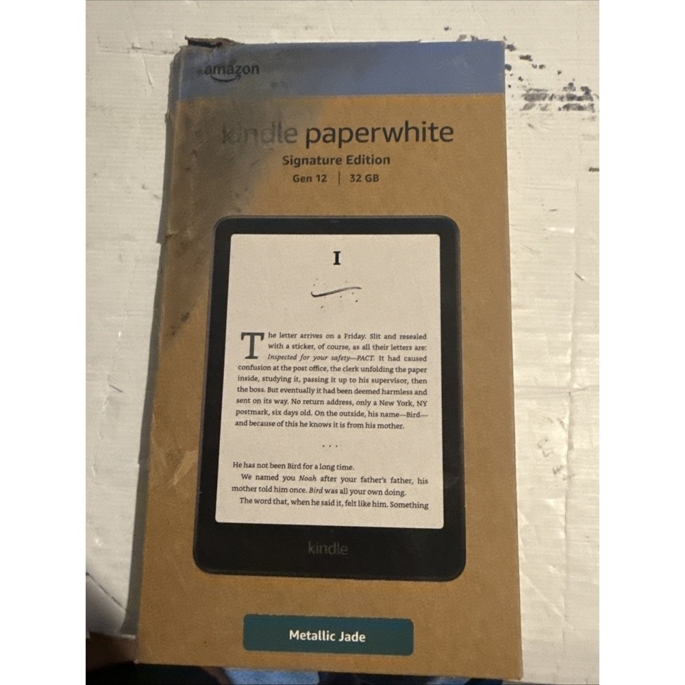 Amazon Kindle Paperwhite Signature Edition- 32GB, WiFi-Metallic Jade Sealed